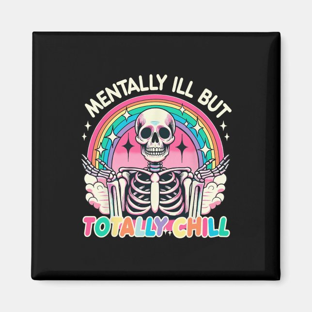 Pastel Skeleton Hal Magnet (Framsidan)
