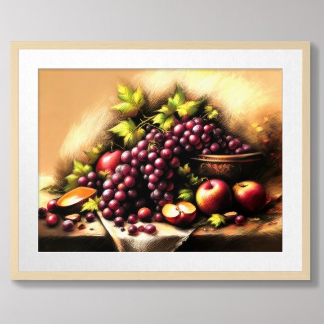 Pastel Sketch Fruit still Life Poster (Skapare uppladdad)