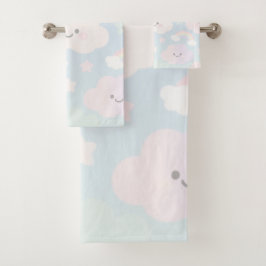 Pastel Sky Kawaii Towel 