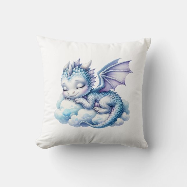 Pastel Sleeping Dragon Kudde (Framsida)