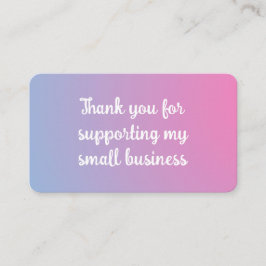 Pastel Small Business Packaging Insert Card Tilläggskort