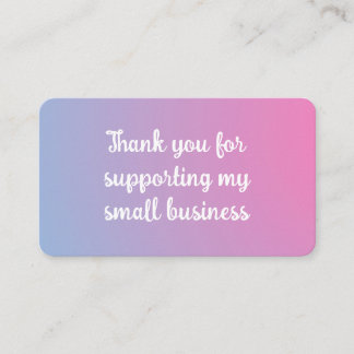 Pastel Small Business Packaging Insert Card Tilläggskort
