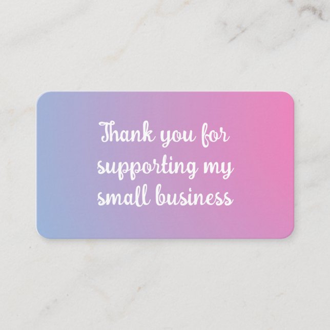 Pastel Small Business Packaging Insert Card Tilläggskort (Framsida)