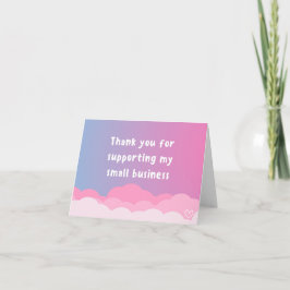 Pastel Small Business Thank You Card | Cute Packag Tack Kort