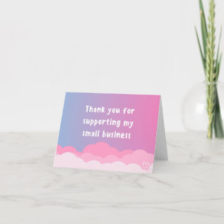 Pastel Small Business Thank You Card | Cute Packag Tack Kort