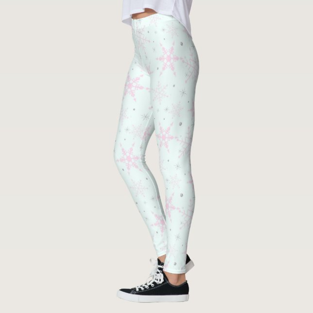 Pastel Snöflingor Leggings (Vänster)