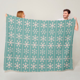Pastel Snowflake Mönster Fleecefilt