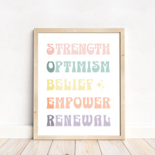 Pastel Sober Support Poster