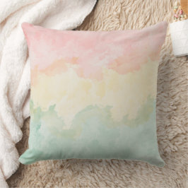 Pastel Soft Färg med vattenfärg Kudde