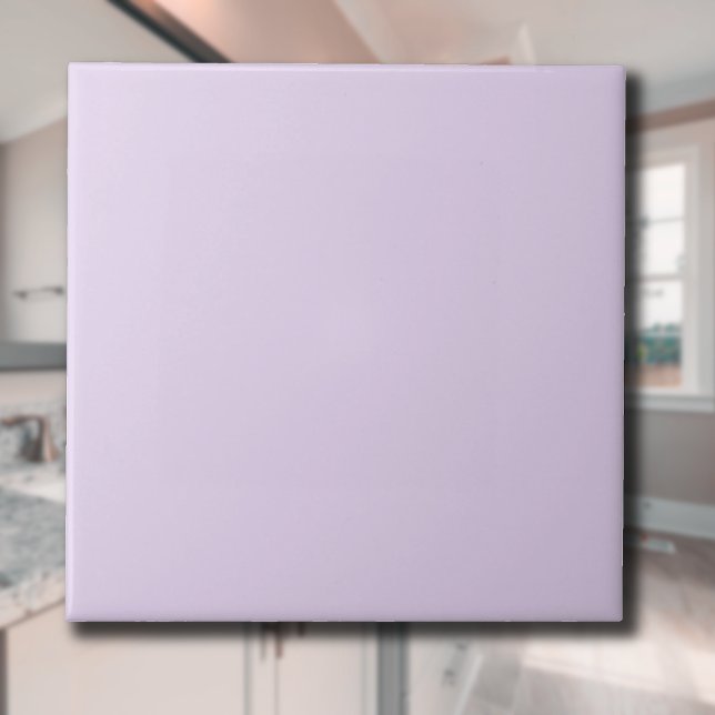 Pastel Soft Lilac Solid Färg | Klassisk Elegant Kakelplatta (Skapare uppladdad)