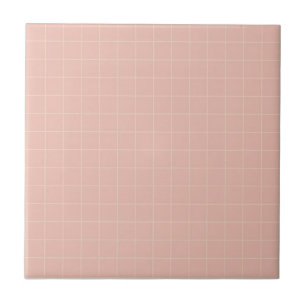 Pastel Soft Rosa & Blek Gult Kontrollerad Mönster Kakelplatta
