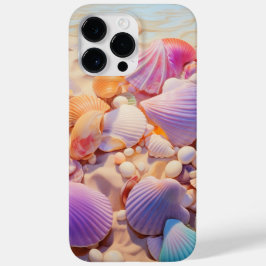PASTEL SOMMER SEASHELLS PÅ BEACH