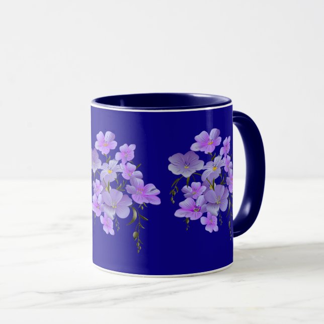 Pastel Söt Lilac Bouquet Mugg (Framsida höger)