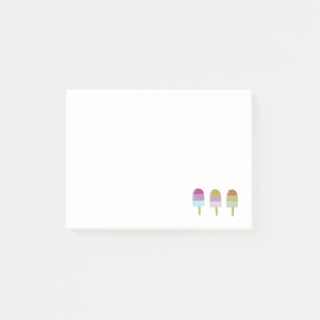 Pastel Söt Post it Notes Söt Popsicles Post-it Block (Framsida)