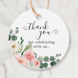 Pastel Söt Rosa Botanisk Möhippa F Gåvor Etiketter