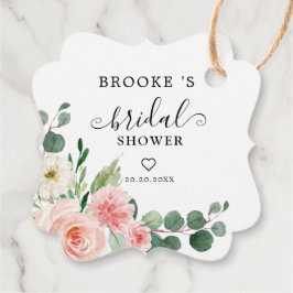 Pastel Söt Rosa Botanisk Möhippa Gåvor Etiketter