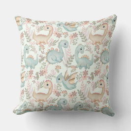 Pastel Söta dinosaurs Kudde