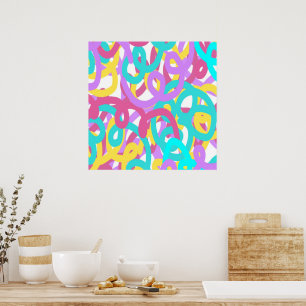 Pastel Spiral Abstrakt Poster