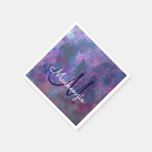 Pastel Splatter | Rosa Lila Blue Grönt Monogram