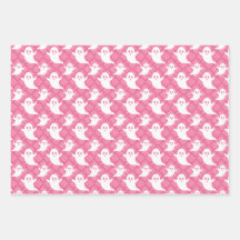 Pastel Spöken Halloween Wrapping Papper uppsättnin