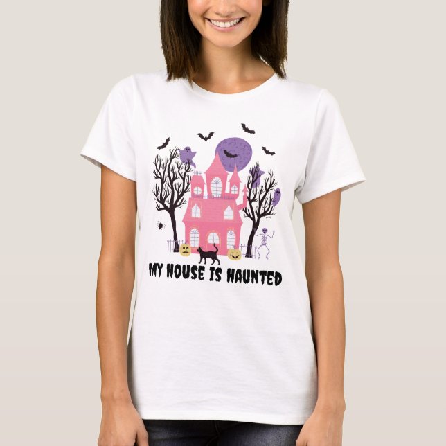 Pastel Spooktacular Halloween-Roligt T Shirt (Framsida)