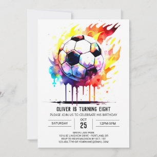 Pastel Sports utskrivbar Barns födelsedag Inbjudningar