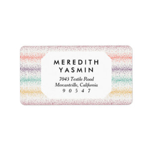 Pastel Spray Sprinkle rand Modern gnistra linjer Adressetikett