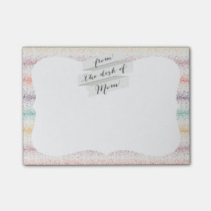 Pastel Spray Sprinkle rand Modern gnistra linjer Post-it Block