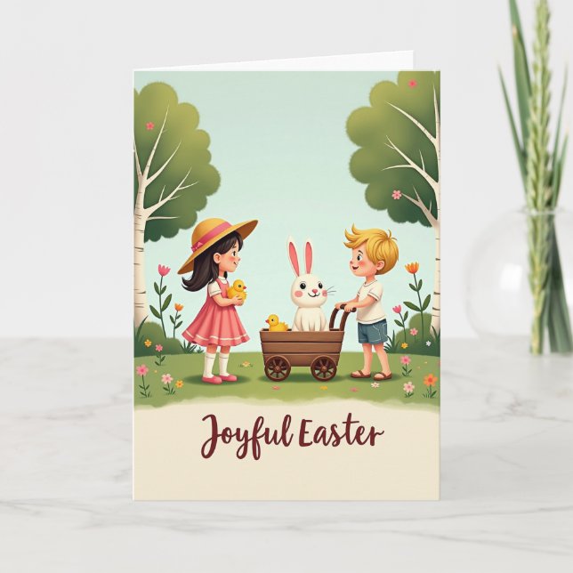 Pastel Spring Scene Card Kort (Framsida)