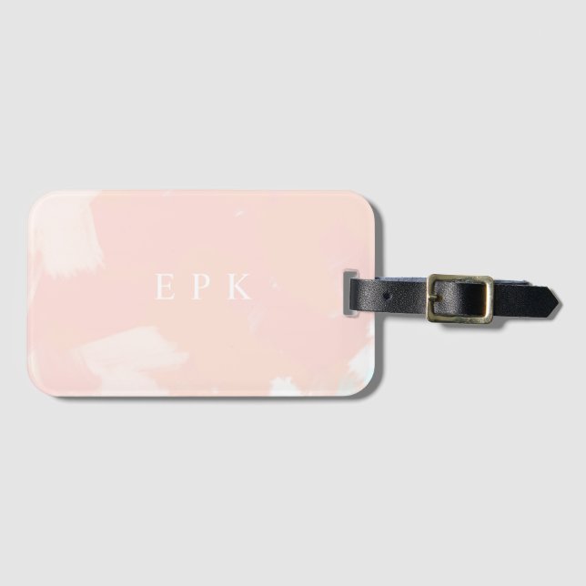 Pastel Springtime Monogram Bagagebricka (Framsida horisontal)