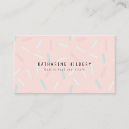 Pastel Sprinkles Rosa Mamma Visitkort