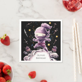 Pastel Spy Ninja Birthday Pappersservett