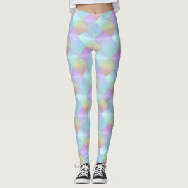 Pastel Squares Mönster Leggings