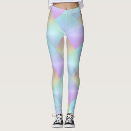 Pastel Squares Mönster Leggings