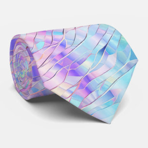Pastel Stached Glass Rainbow Mönster Slips
