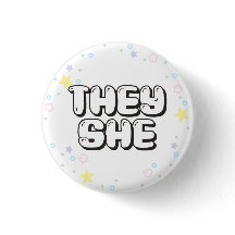 Pastel Star Confetti De/Hon Pronouns
