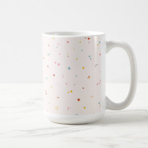 Pastel Star Mönster Kaffemugg