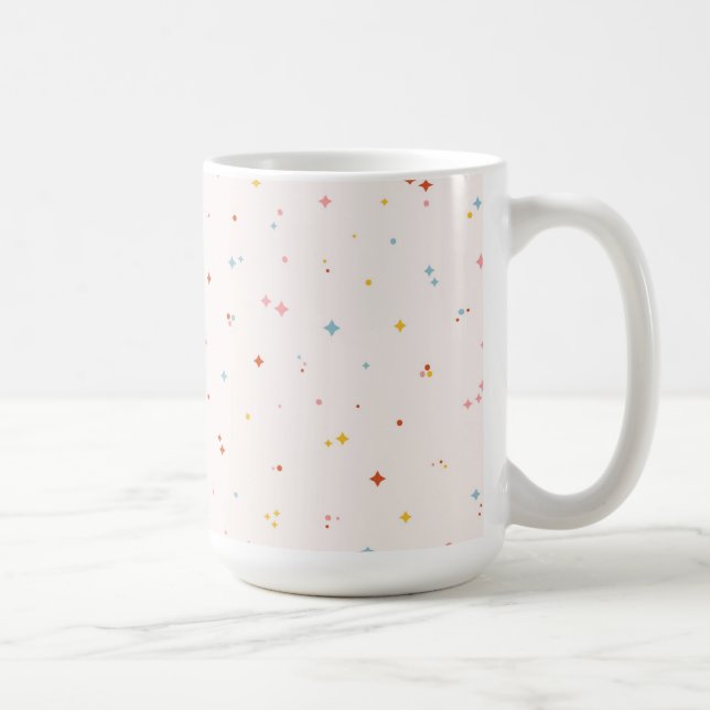 Pastel Star Mönster Kaffemugg (Höger)