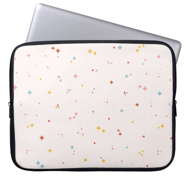 Pastel Star Mönster Laptop Fodral (Framsidan)