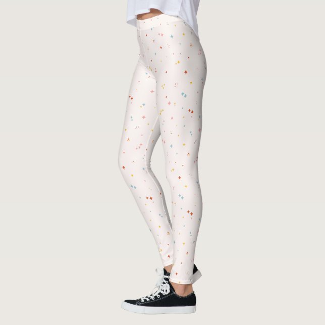 Pastel Star Mönster Leggings (Vänster)