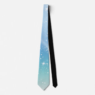 Pastel Starry Himlar Blue Gradient Måne Galaxy Des Slips