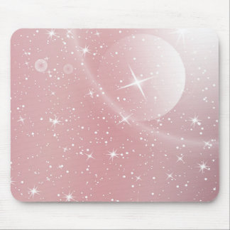 Pastel Starry Rosa Himmel Gradient Måne Galaxy Des Musmatta
