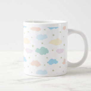 Pastel Stars & Clouds Jumbo Mugg
