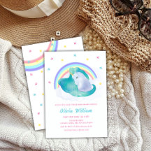Pastel Stars Unicorn Rainbow Shower