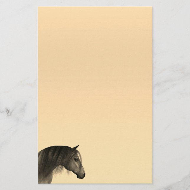 Pastel Stationery Papper för häst huvud (Framsida)