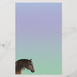 Pastel Stationery Papper för häst huvud
