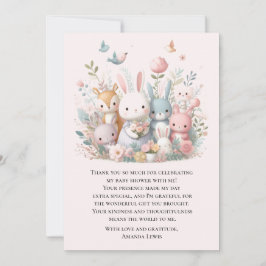 Pastel Stollig Animals från Cute Baby Shower Tack Kort
