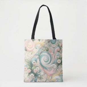 Pastel Stollig Swirls: En Cottagecore Daydröm Tygkasse