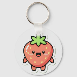 Pastel Strawberry Aesthetic Sticker – Cute Fruit I Nyckelring