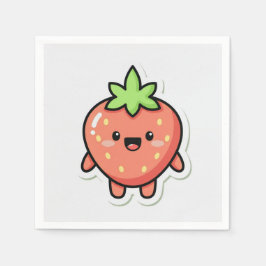 Pastel Strawberry Aesthetic Sticker – Cute Fruit I Pappersservett
